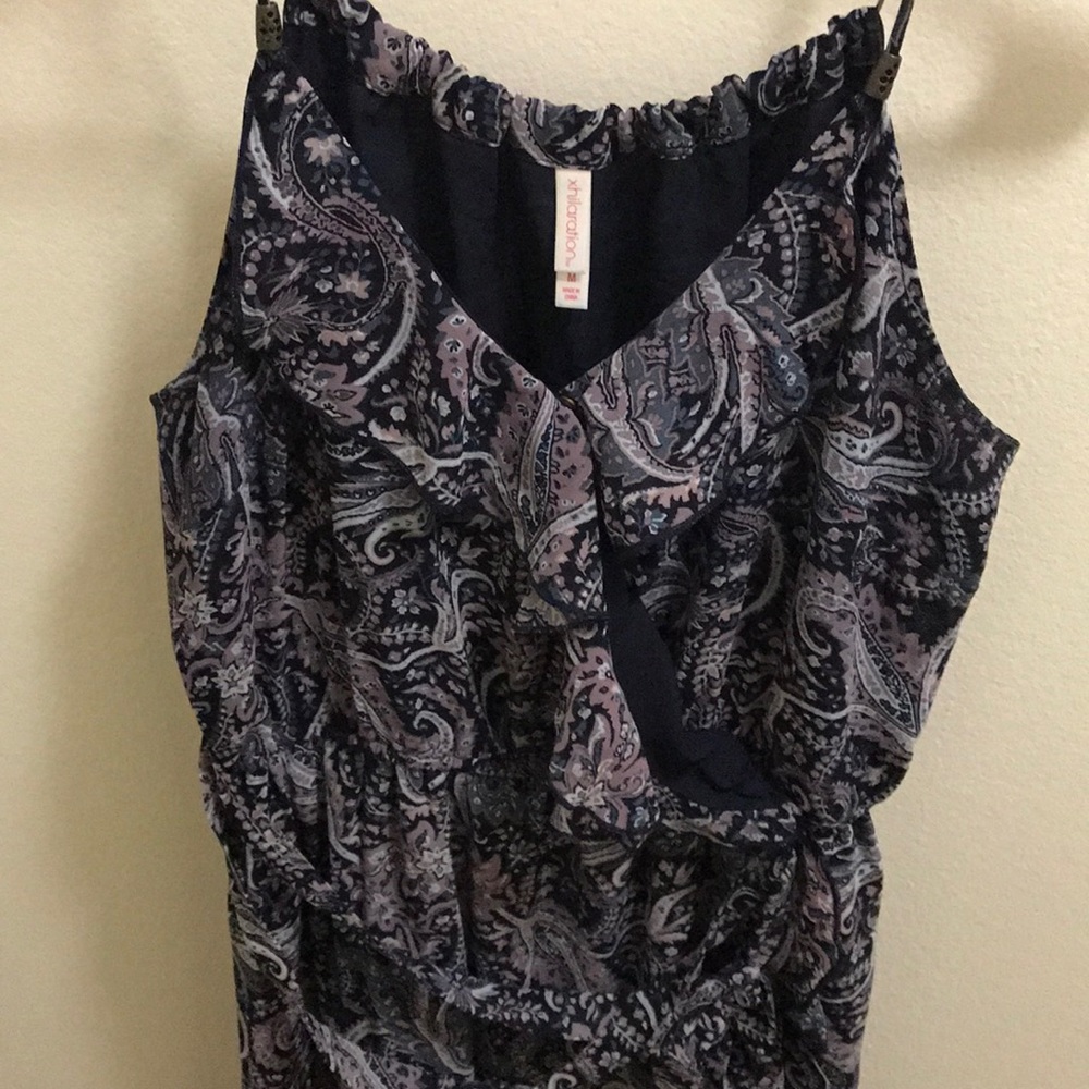 Patterned High Low Dress